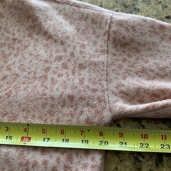 Pink‎ Cheetah Print forever 21 cropped quarter-zip fleece sweatshirt small - Picture 9 of 9